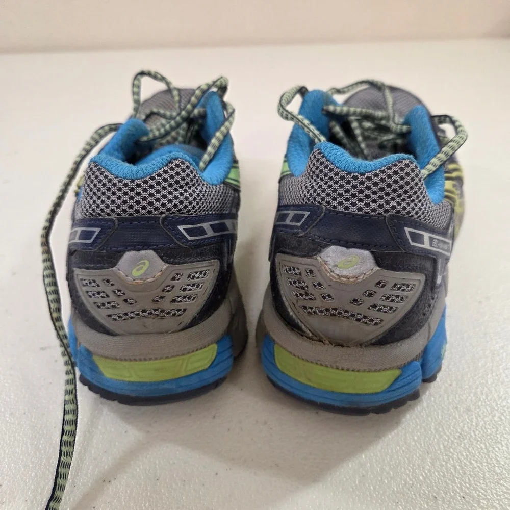 ASICS Gel-Kahana 7 Womens Trail Running Shoes Navy Blue Neon Yellow T4G6N Size 7